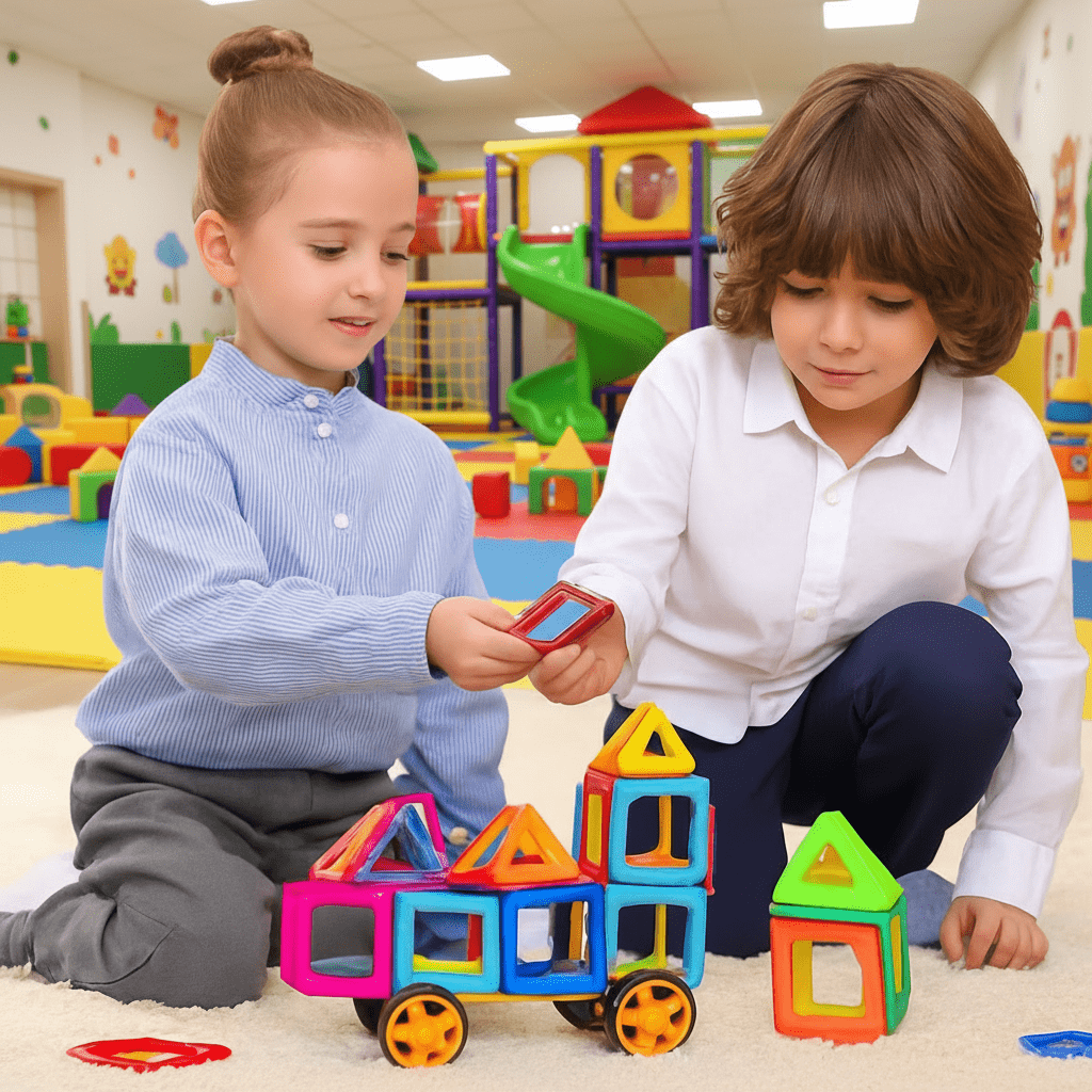 Kinderen Magnetische Bouwstenen Set Creatief Spel Geometrische Vormen 1