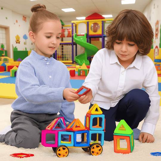 Kinderen Magnetische Bouwstenen Set Creatief Spel Geometrische Vormen 1