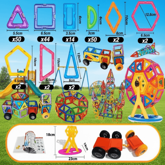 Kinderen Magnetische Bouwstenen Set Creatief Spel Geometrische Vormen 10