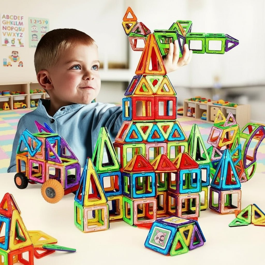 Kinderen Magnetische Bouwstenen Set Creatief Spel Geometrische Vormen 3