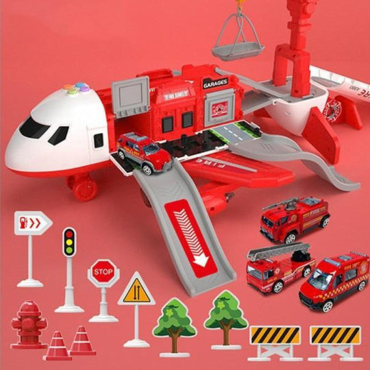 Kinderen's 3-in-1 Vliegtuigspeelset Met Politie, Bouw En Brandweer Thema 10