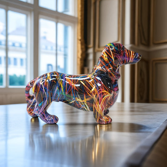 Kleurrijk Teckelbeeldje voor Huisdecoratie Speels Interieuraccessoire 6