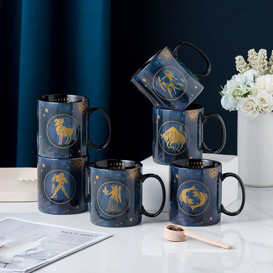 Koffiemok met Sterrenbeeld Ontwerp Warmtegevoelig Decoratief Geschenk 1