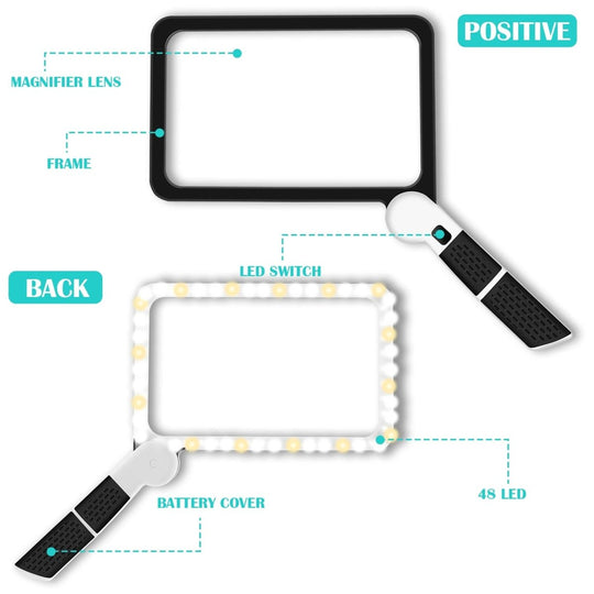 LED Handloep 5x Vergroting met Verlichting voor Gedetailleerd Bekijken 3
