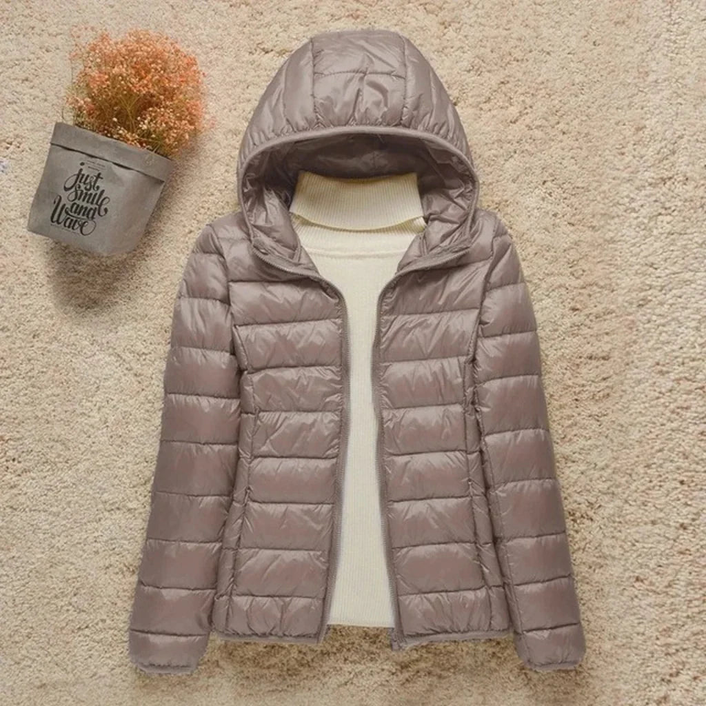 Lange Dames Jas Gewatteerd Met Regular Fit voor Lente en Herfst 1