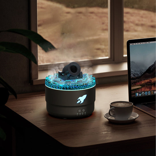 Luchtbevochtiger en Aroma Diffuser met Nachtlampje en Lava Effect 8