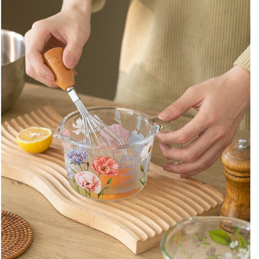 Maatbeker met Deksel Bloemen Design 6