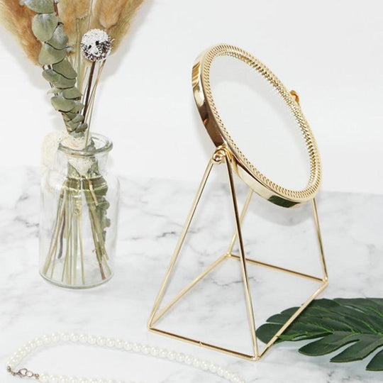 Make-up Spiegel Gouden Design met Dubbele Vergroting 4