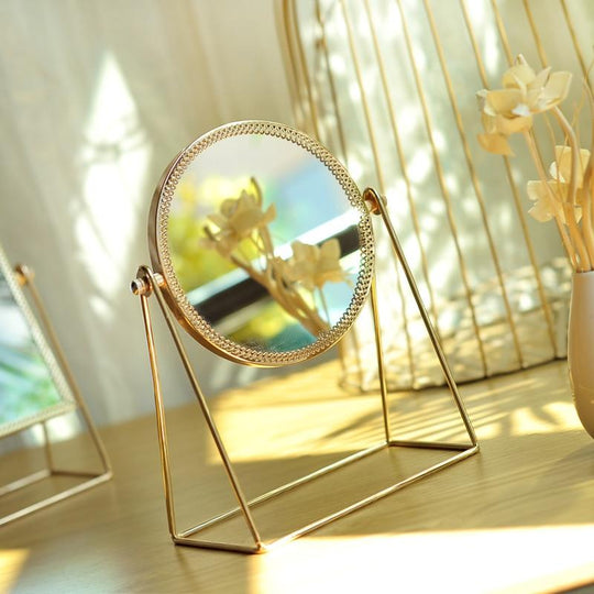 Make-up Spiegel Gouden Design met Dubbele Vergroting 5