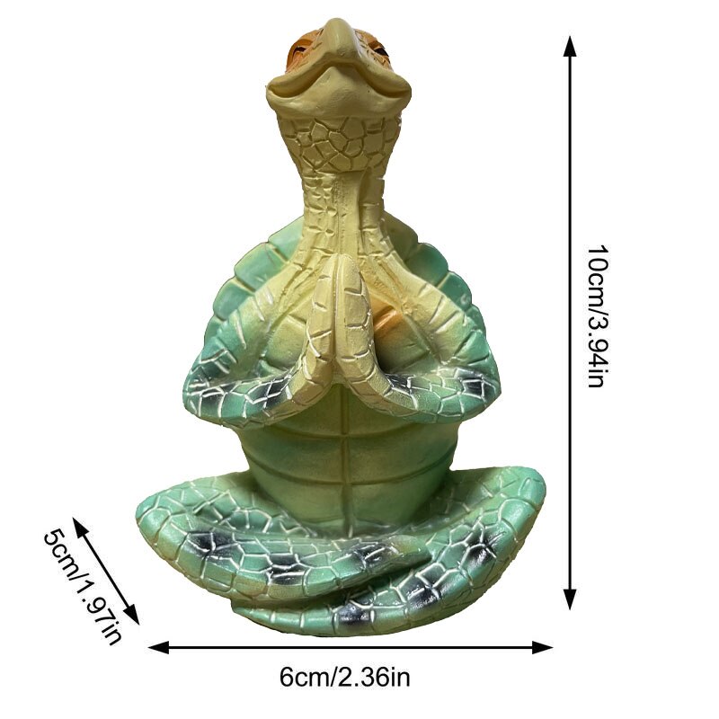 Meditatieve Tuinbeeld Zeeschildpad in Yogahouding voor Rust en Inspiratie 0