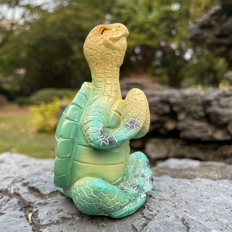 Meditatieve Tuinbeeld Zeeschildpad in Yogahouding voor Rust en Inspiratie 3