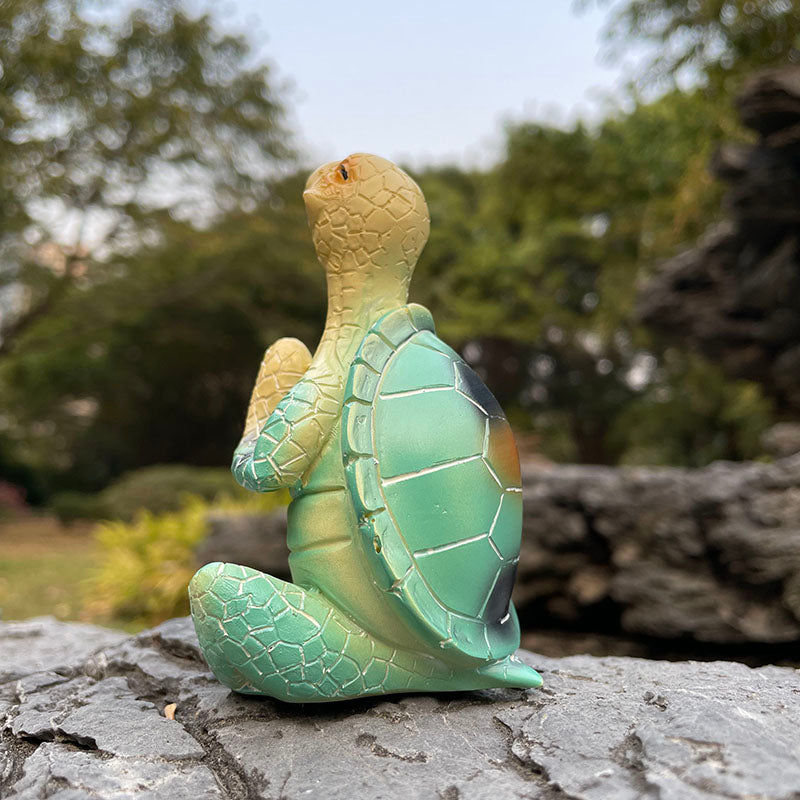 Meditatieve Tuinbeeld Zeeschildpad in Yogahouding voor Rust en Inspiratie 4
