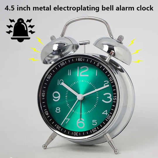 Metalen Analoge Wekker Retro Stijl voor Slaapkamer 1