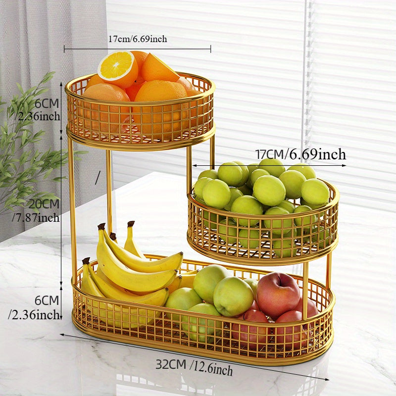 Moderne Fruitmand Meerdere Etages voor Keuken en Eettafel 3