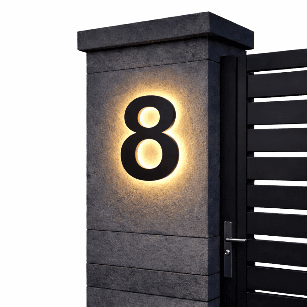 Moderne LED Huisnummers voor Buiten 13