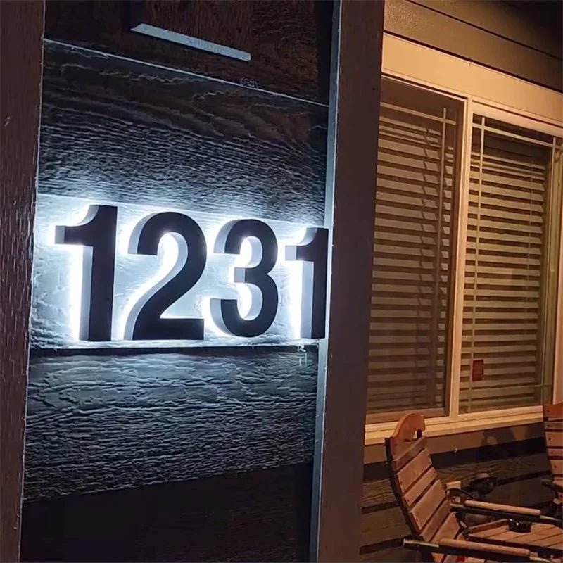 Moderne LED Huisnummers voor Buiten 6