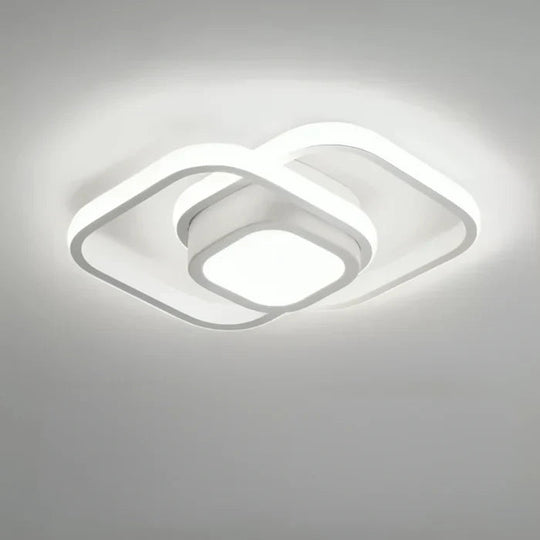 Moderne LED Plafondlamp Dubbel Ringdesign 10