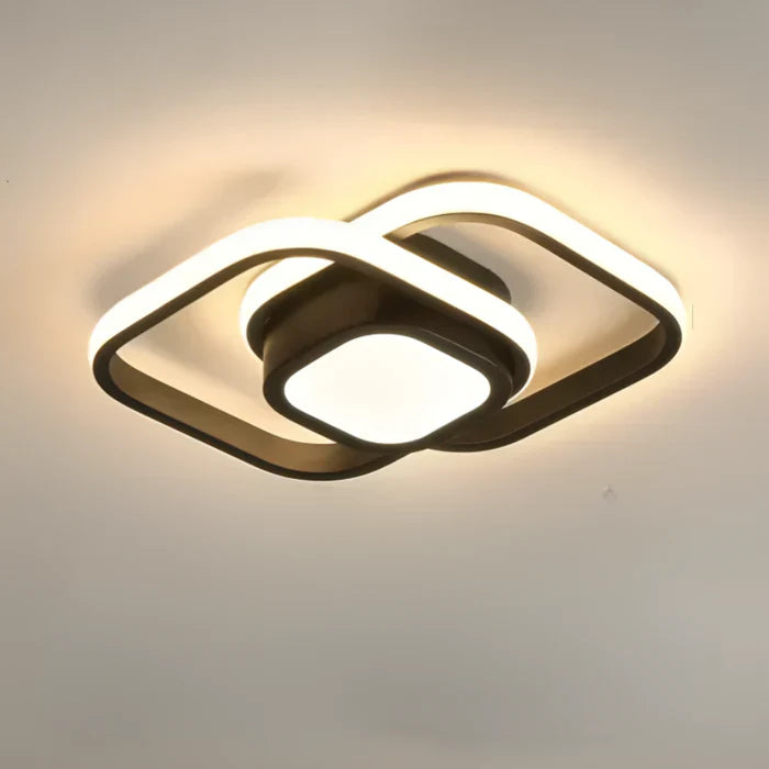 Moderne LED Plafondlamp Dubbel Ringdesign 8
