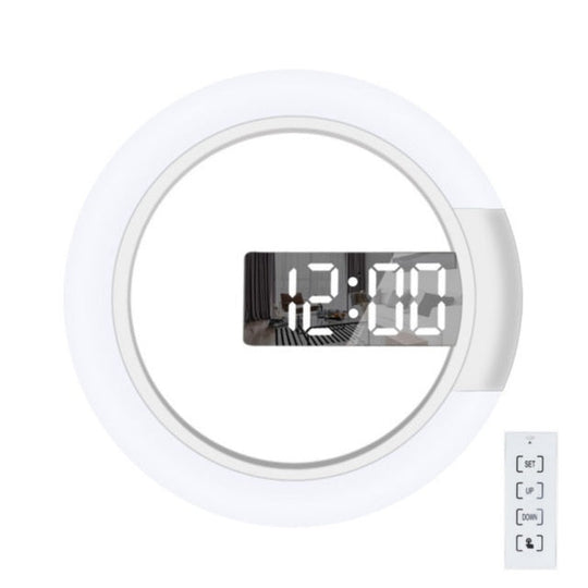 Moderne LED Wandklok met Ringlamp 0