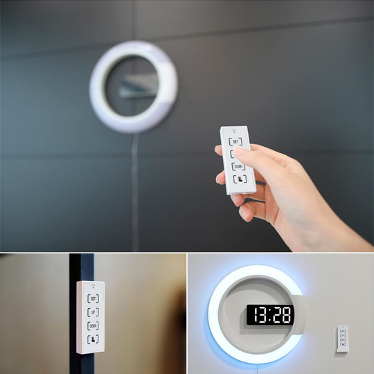 Moderne LED Wandklok met Ringlamp 4