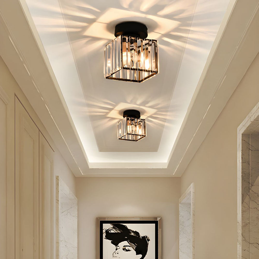 Moderne Plafondlamp met Kristallen Accenten 2
