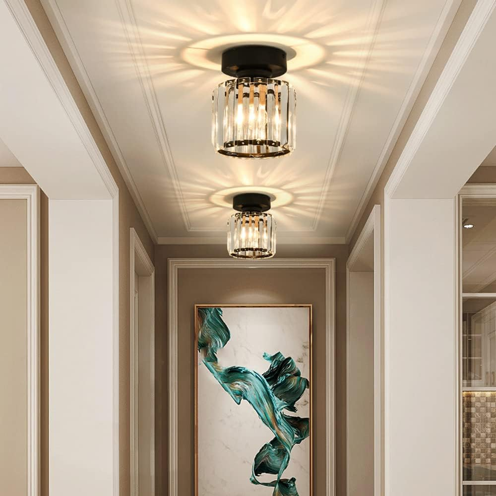 Moderne Plafondlamp met Kristallen Accenten 7