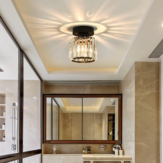 Moderne Plafondlamp met Kristallen Accenten 8