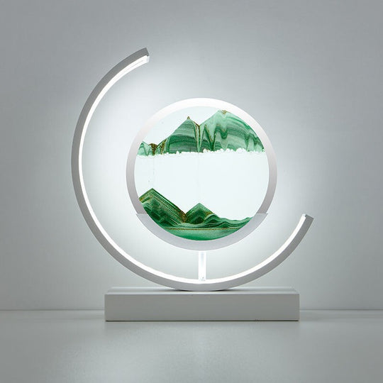 Moderne Tafellamp 3D Sandpatronen Met LED Verlichting 10