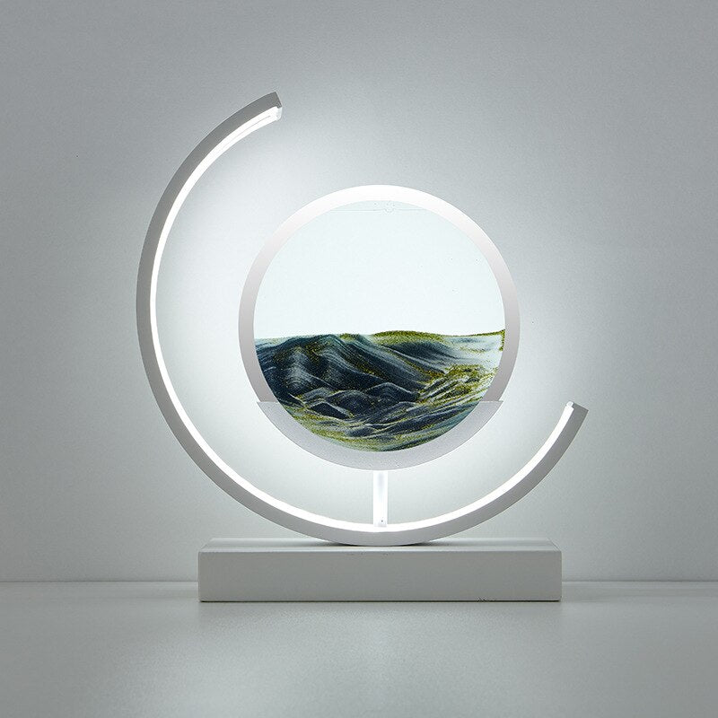 Moderne Tafellamp 3D Sandpatronen Met LED Verlichting 11