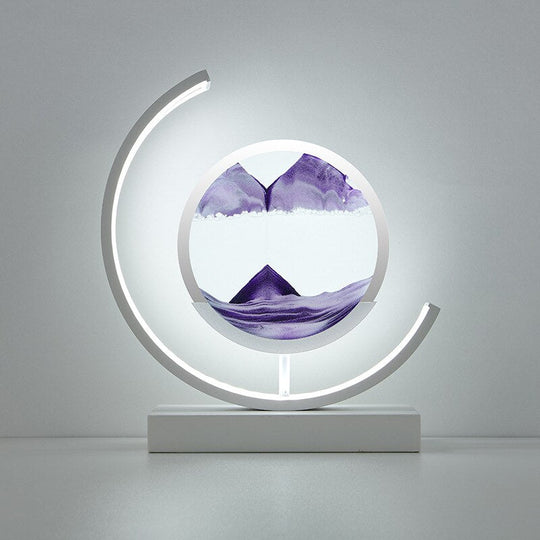 Moderne Tafellamp 3D Sandpatronen Met LED Verlichting 14