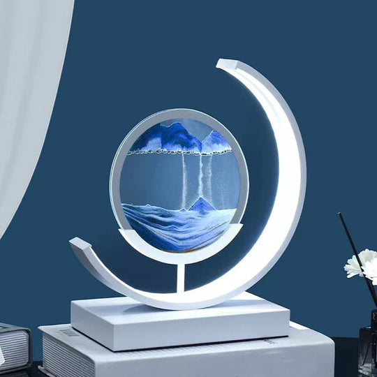 Moderne Tafellamp 3D Sandpatronen Met LED Verlichting 2