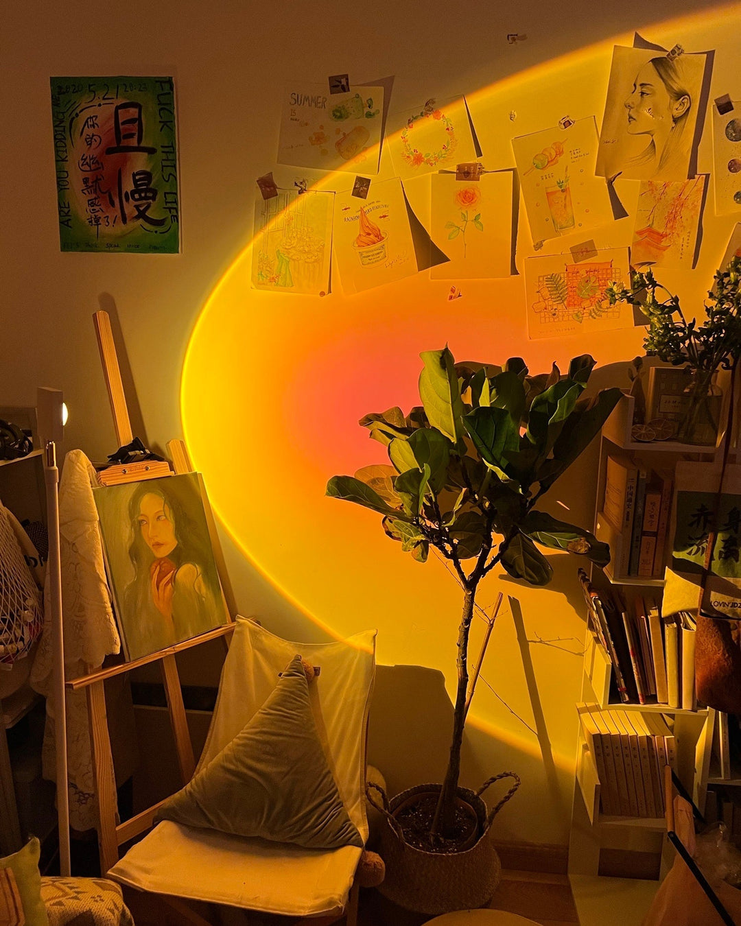 Moderne Vloerlamp met Kleurprojectie 7
