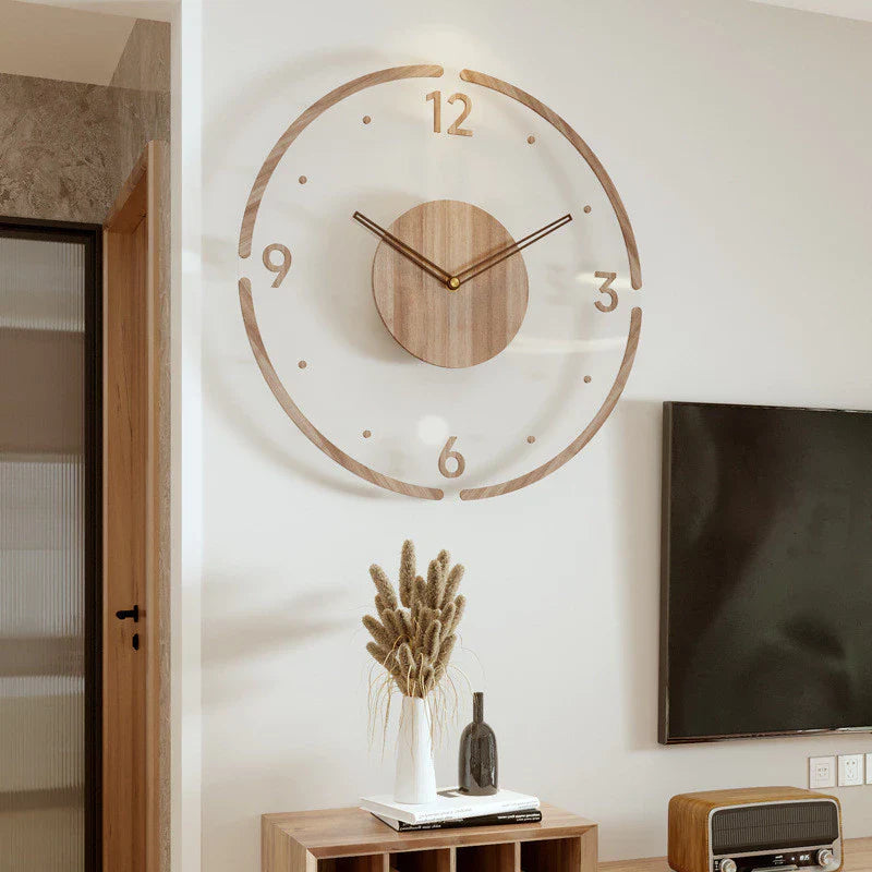 Moderne Wandklok Hout Scandinavisch Design 1