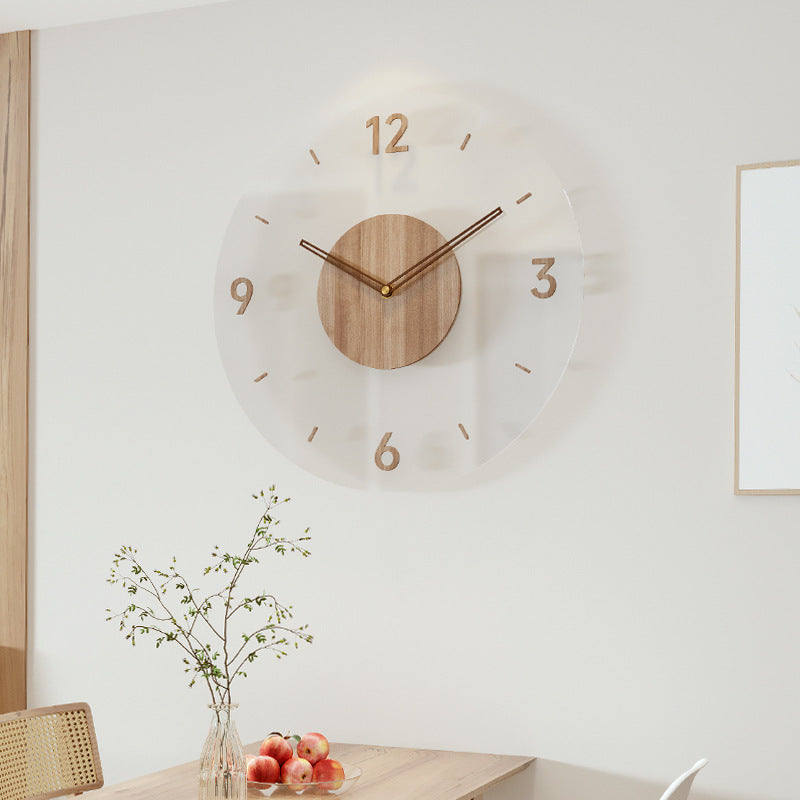 Moderne Wandklok Hout Scandinavisch Design 3
