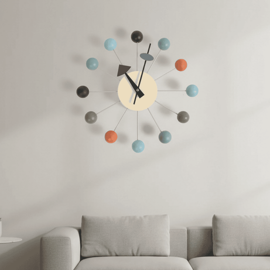 Moderne Wandklok Met Decoratief Metalen Ontwerp 32 cm 0