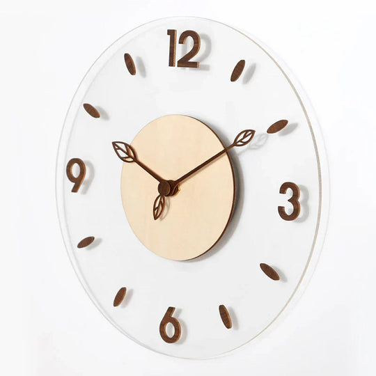 Moderne Wandklok met Houten Afwerking 5