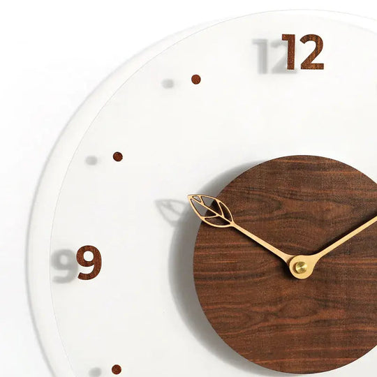 Moderne Wandklok met Houten Afwerking 6