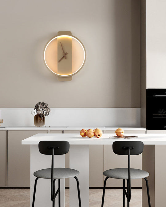 Moderne Wandklok met LED Verlichting 2