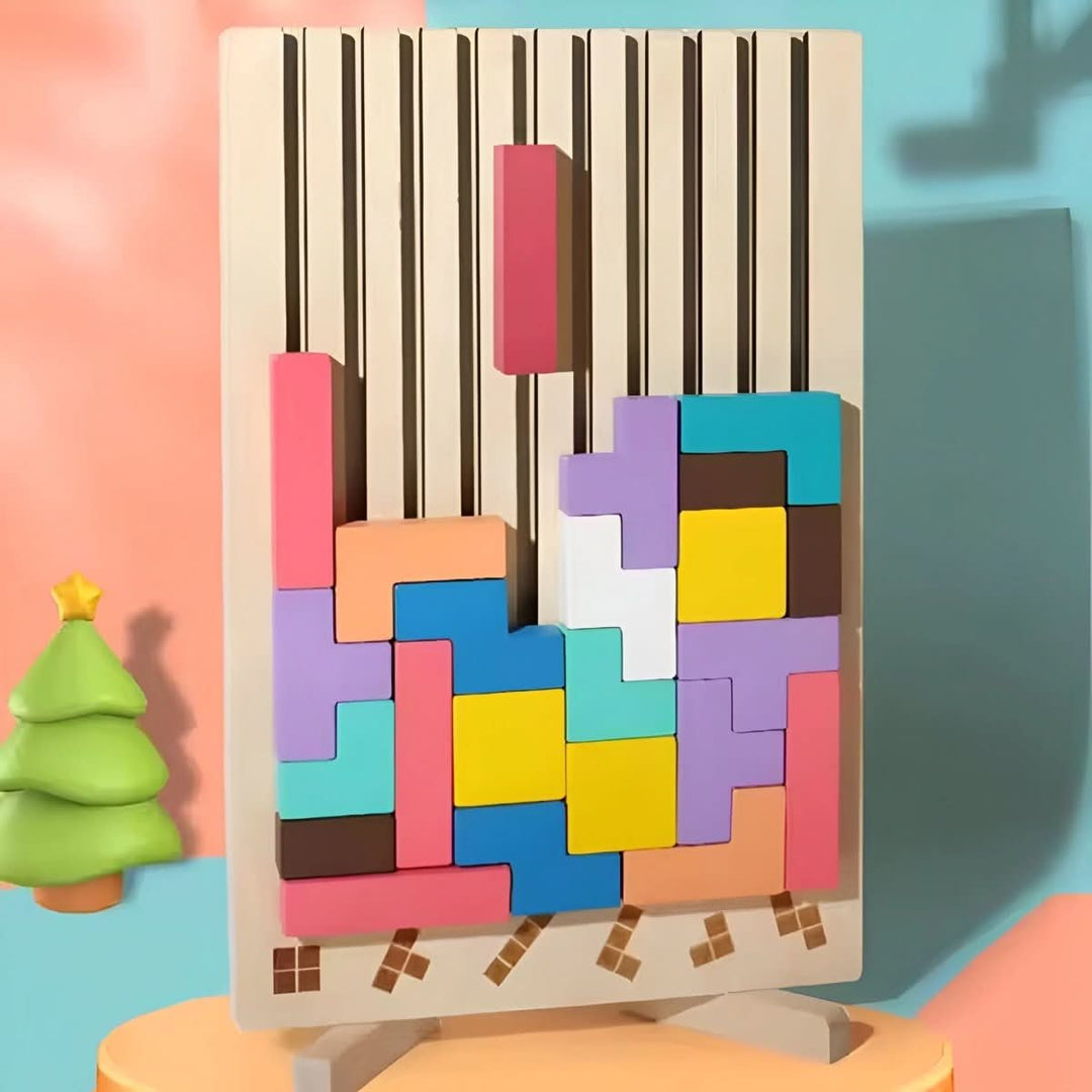 Montessori Houten Tetris Stapelspel voor Kinderen 5