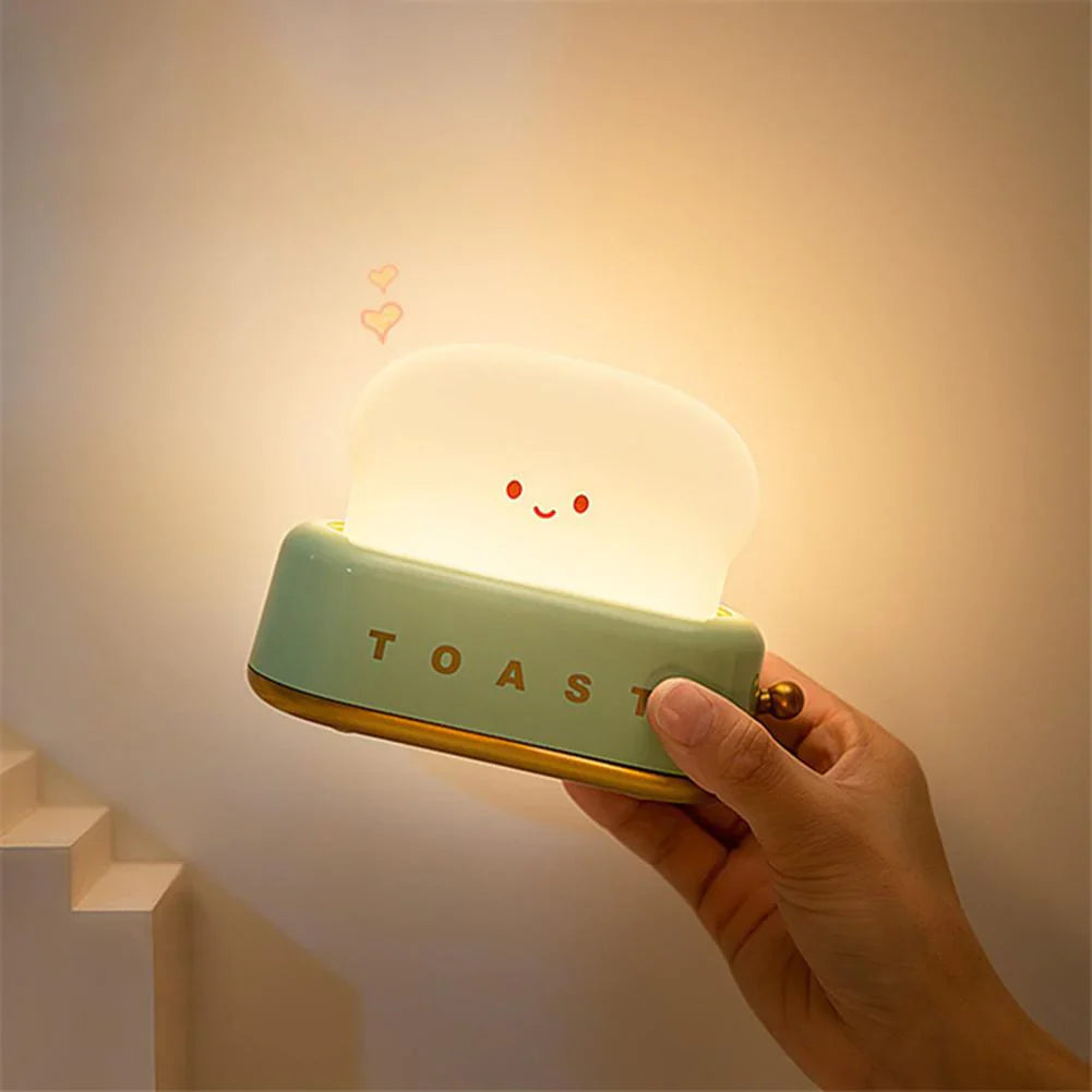 Nachtlampje Slaapkamer Schattig Broodrooster Ontwerp Met Instelbare Helderheid 1