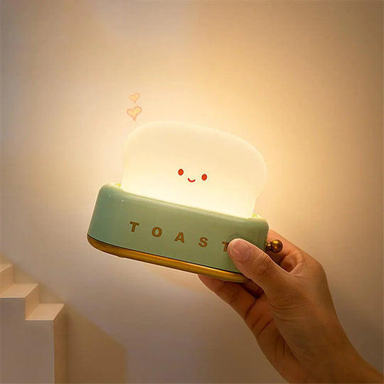 Nachtlampje Slaapkamer Schattig Broodrooster Ontwerp Met Instelbare Helderheid 1