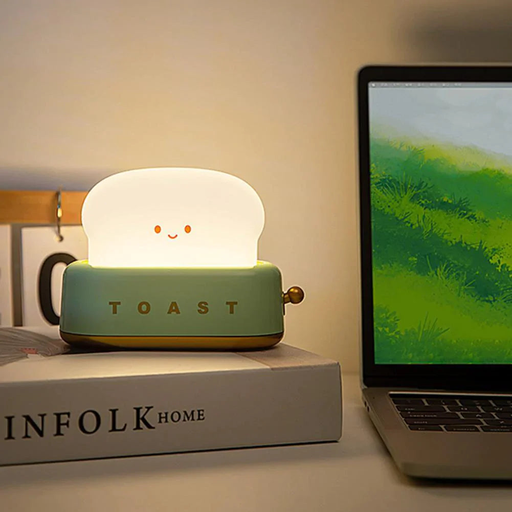 Nachtlampje Slaapkamer Schattig Broodrooster Ontwerp Met Instelbare Helderheid 3