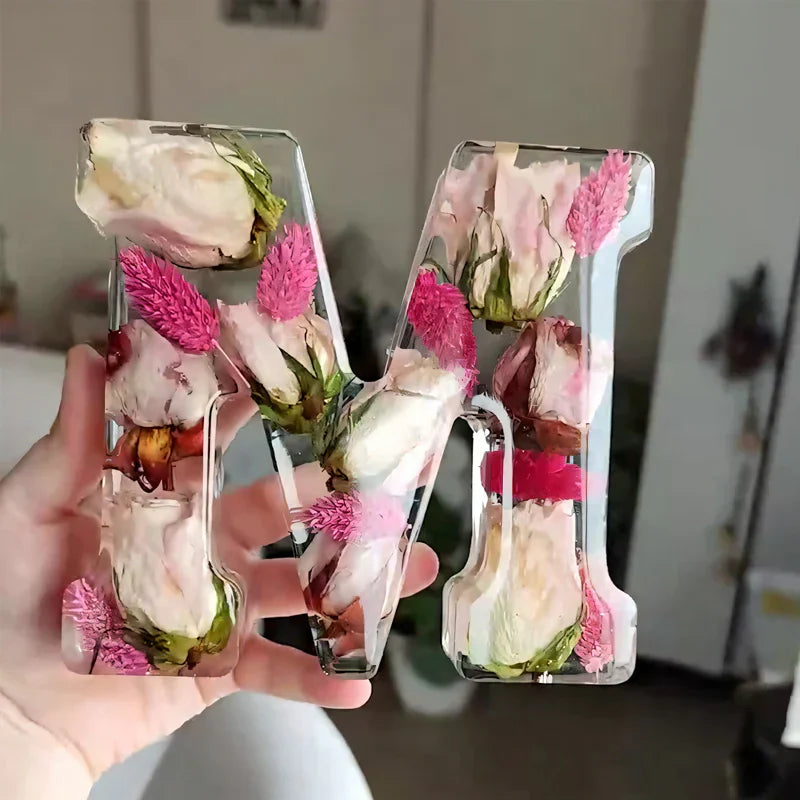 Nachtlampje met Gedroogde Bloemen en Persoonlijk Ontwerp 2