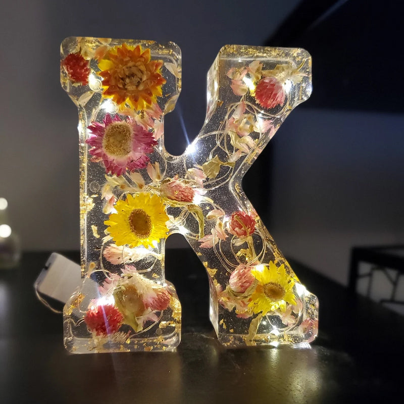 Nachtlampje met Gedroogde Bloemen en Persoonlijk Ontwerp 8
