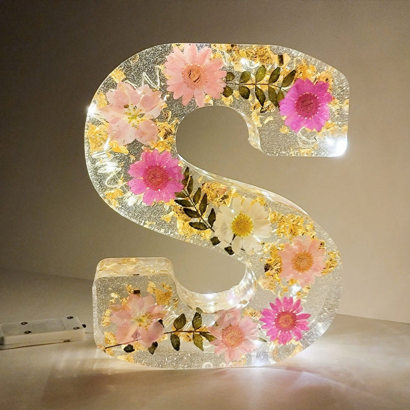 Nachtlampje met Gedroogde Bloemen en Persoonlijk Ontwerp 9