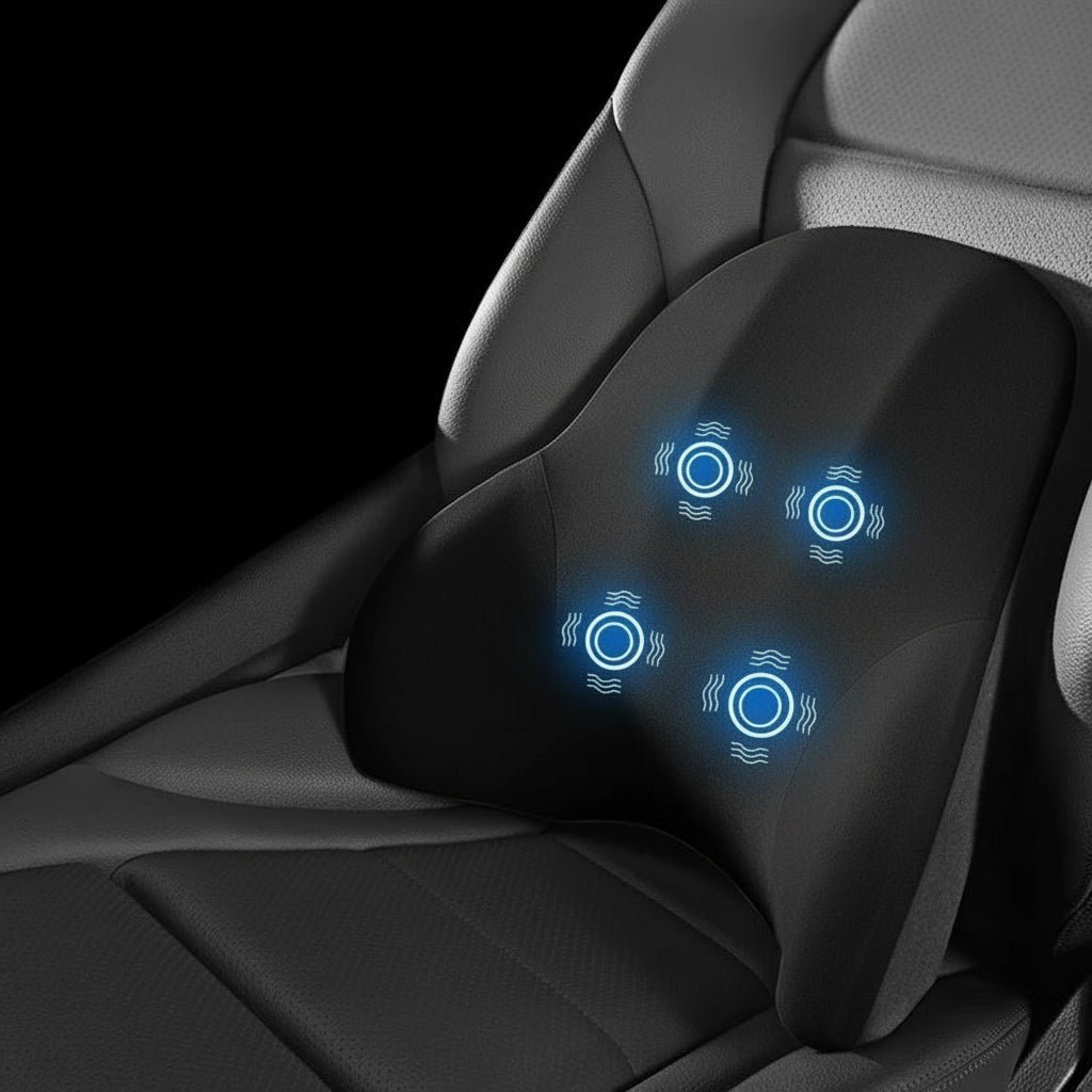 Nek- en Lendensteunkussen met Vibratiemassage voor Auto en Kantoor 10