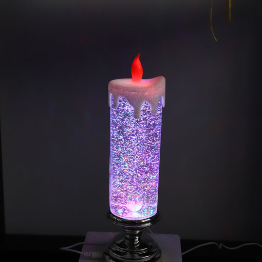 Kleur veranderende LED Water Kaars met Glitter