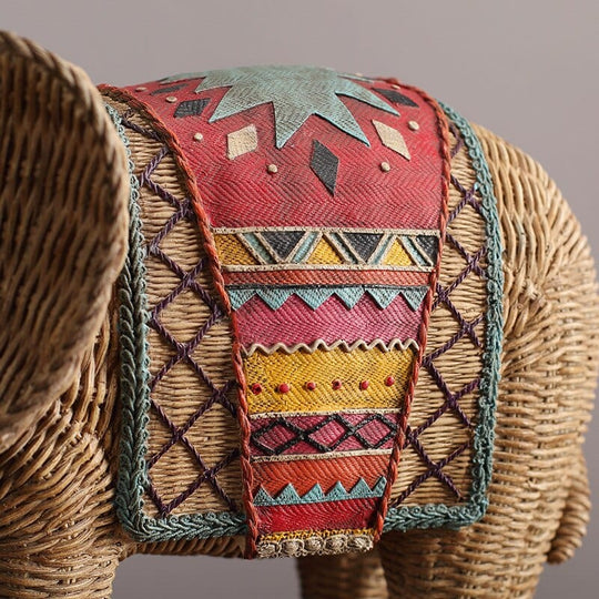 Olifantenbeeld Rotan Design 3