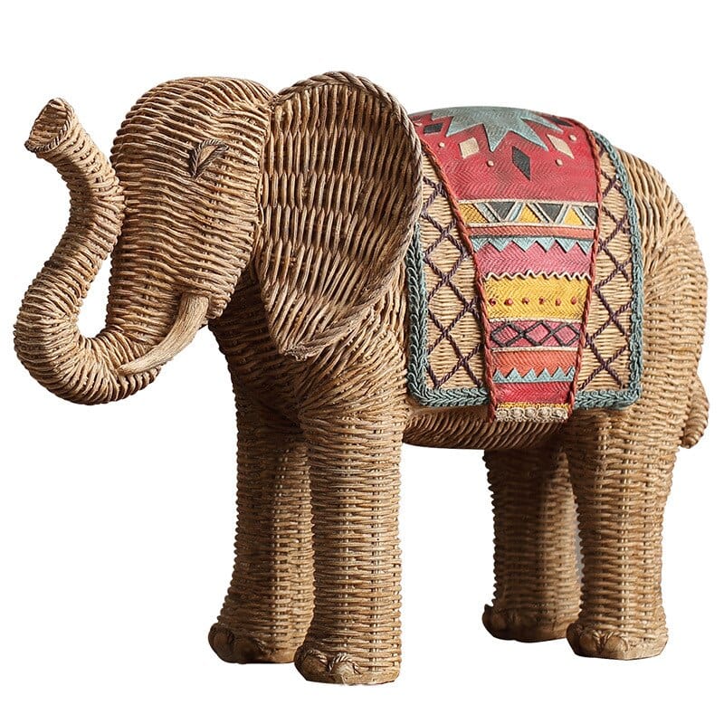 Olifantenbeeld Rotan Design 6