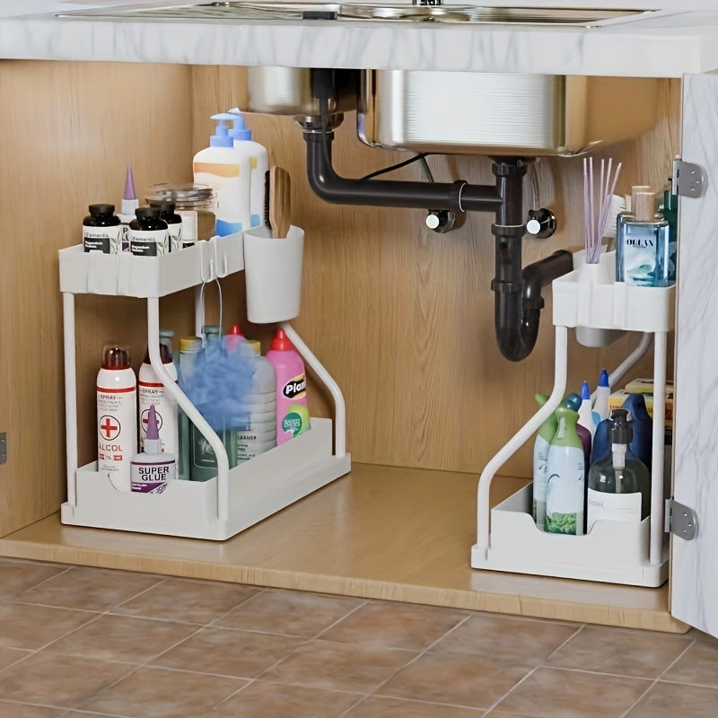 Onder Gootsteen Organizer met Schuiflade voor Keuken en Badkamer 6